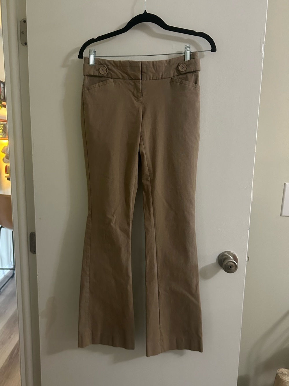 The Limited Vintage Low-Waisted Tan Flare Trousers